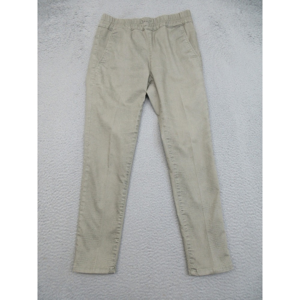 Flog Ania Pants Women 2 Beige Reptile Print Quiet Luxury Officecore Slim Tapered
